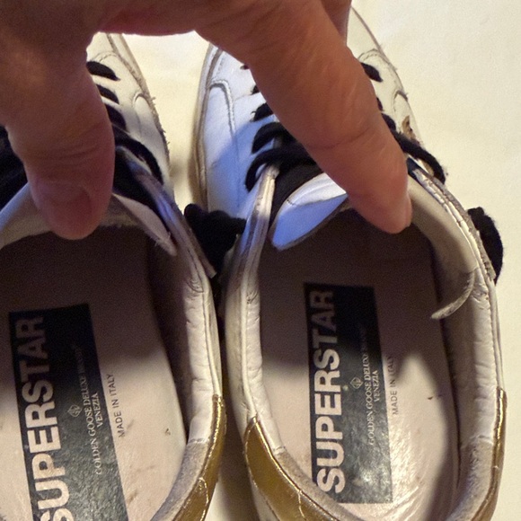 Golden Goose White Sneakers with Leopard Print and Gold Accents EU size36/size 6 - Picture 4 of 5